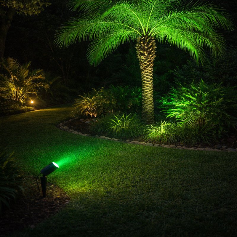 Luminária Espeto Led Jardim 10w luz Verde Bivolt Avant pc