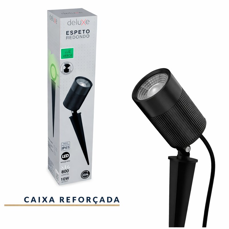 Luminária Espeto Led Jardim 10w luz Verde Bivolt Avant pc