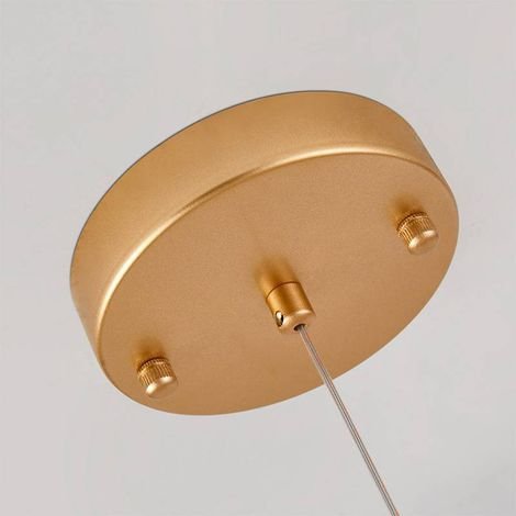 Luminária Lustre Pendente Dufi Ouro Champagne G9 Bivolt
