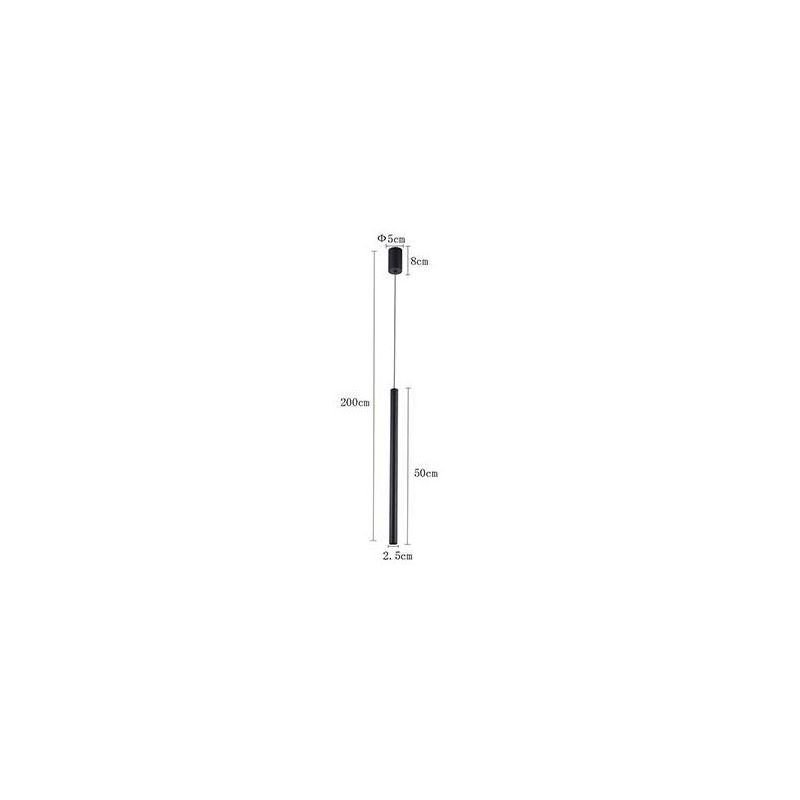 Luminária Lustre Pendente Led Dunn 50cm 3w 3000k Pt Metal