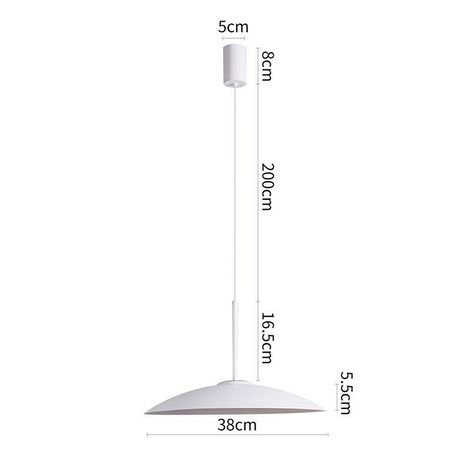 Luminária Lustre Pendente LED Kale Ger Red 3000K 10W Branco