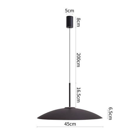 Luminária Lustre Pendente LED Kale Ger Red 3000K 10W Preto