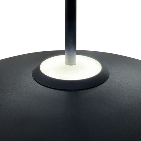 Luminária Lustre Pendente LED Kale Ger Red 3000K 10W Preto