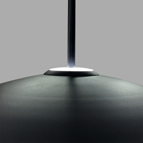 Luminária Lustre Pendente LED Kale Ger Red 3000K 10W Preto