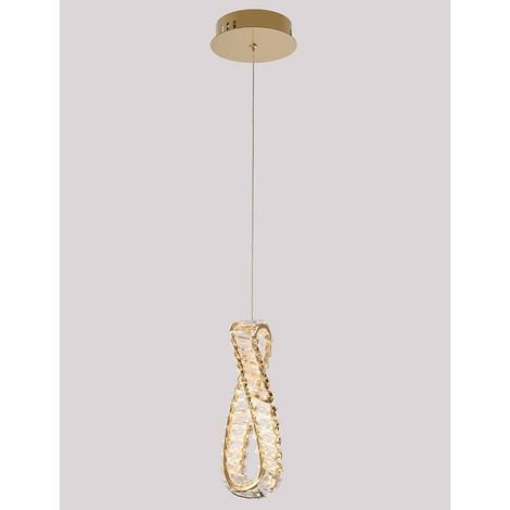 Luminária Lustre Pendente Led Lezie 33w 3000k Ouro Brilho