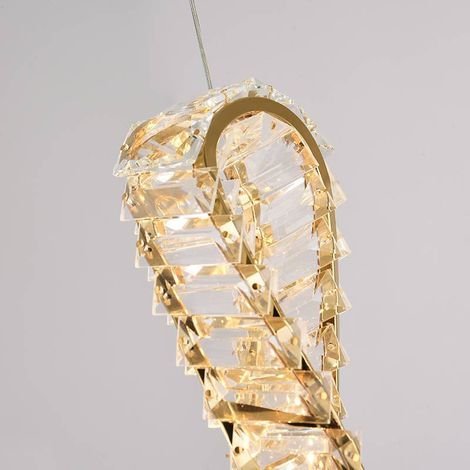 Luminária Lustre Pendente Led Lezie 33w 3000k Ouro Brilho
