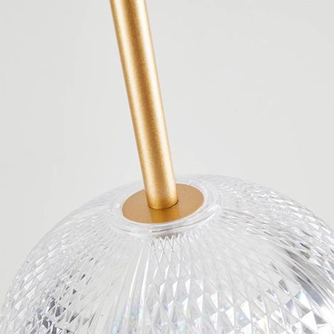 Luminária Lustre Pendente Led Luse 21w 3000k Ouro Champagne