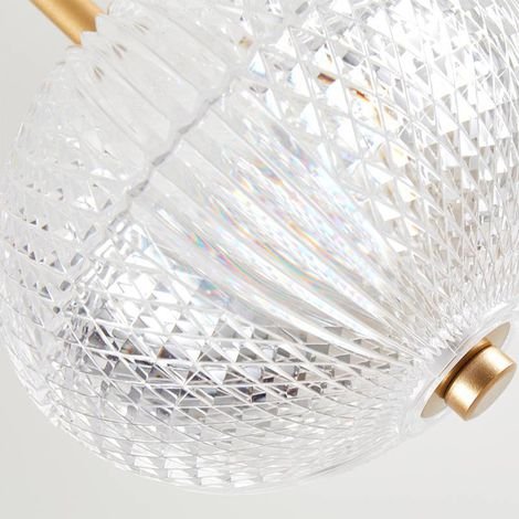 Luminária Lustre Pendente Led Luse 7w 2700k Ouro Champagne