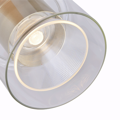 Luminária Lustre Pendente Led Roz 2*5w 3000k Dourada Bivolt