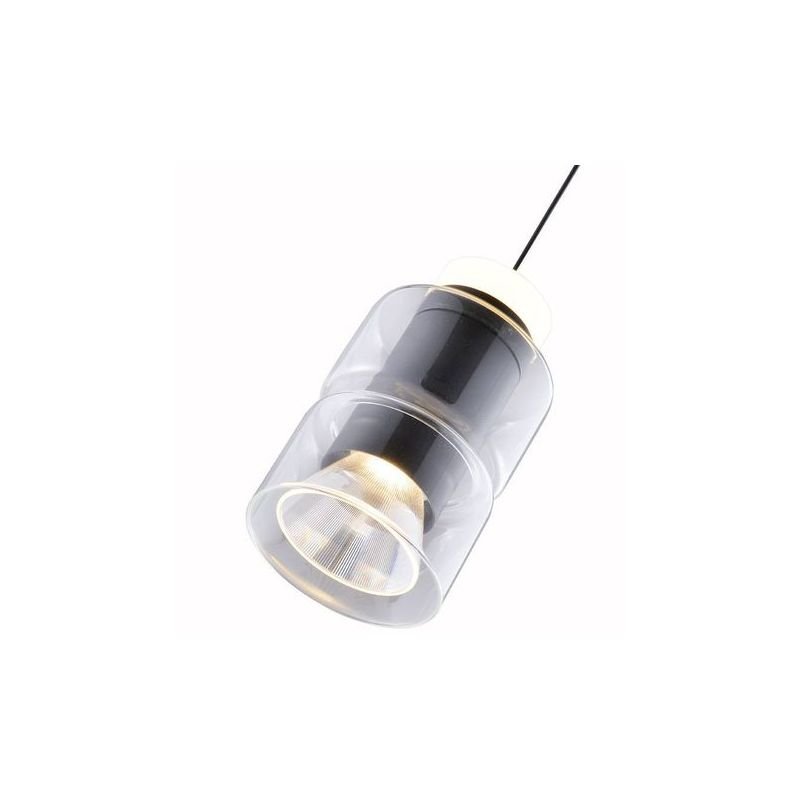 Luminária Lustre Pendente Led Roz 2*5w 3000k PT bivolt