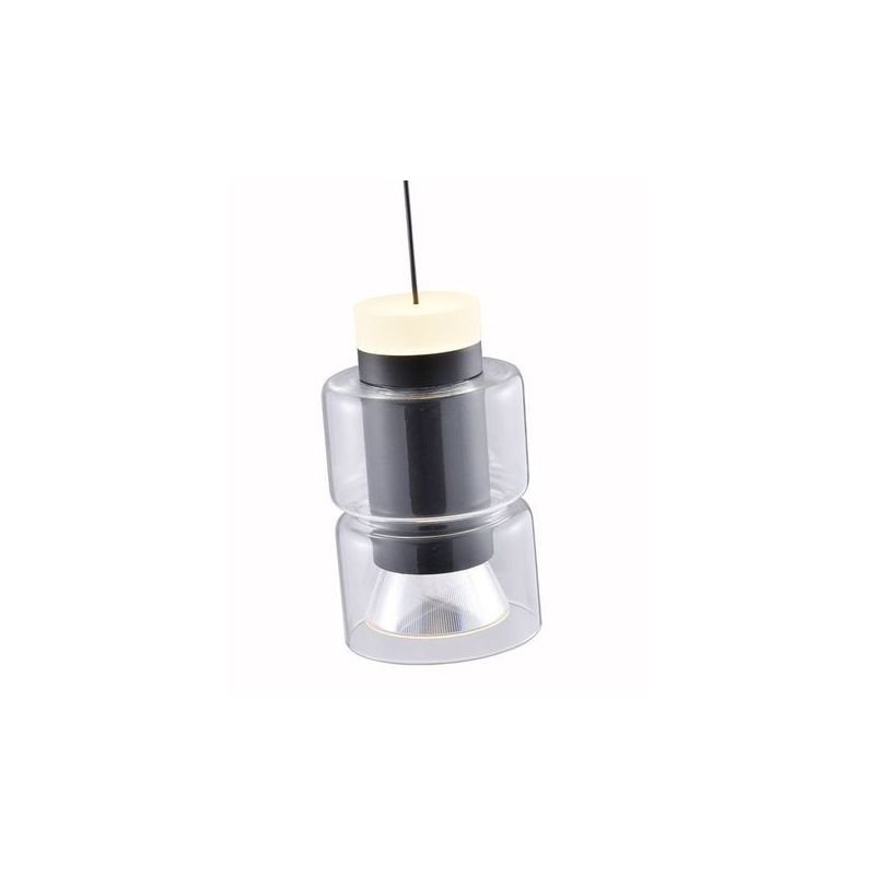 Luminária Lustre Pendente Led Roz 2*5w 3000k PT bivolt