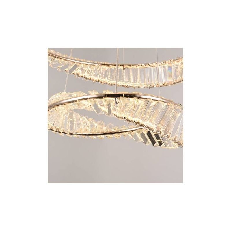 Luminária Lustre Pendente Lezie Ouro Brilho Led Bivolt