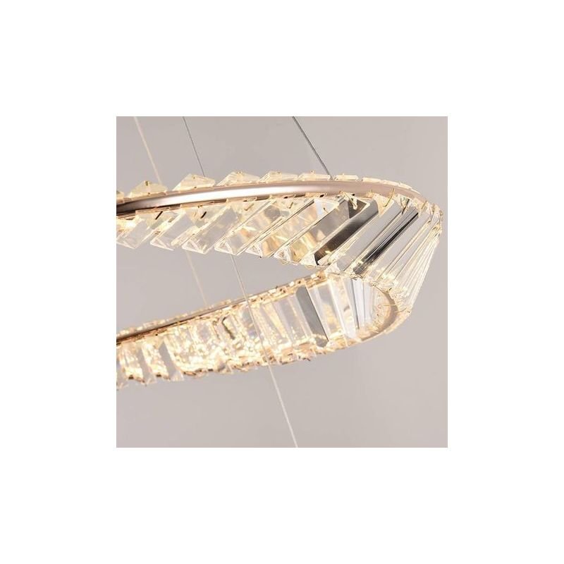 Luminária Lustre Pendente Lezie Ouro Brilho Led Bivolt