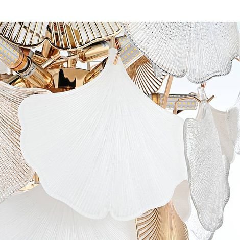 Luminária Lustre Pendente Musche 60CM 18XE14 Ouro Brilho