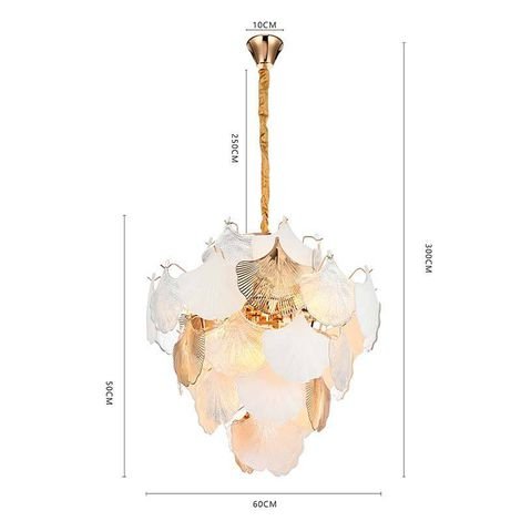 Luminária Lustre Pendente Musche 60CM 18XE14 Ouro Brilho