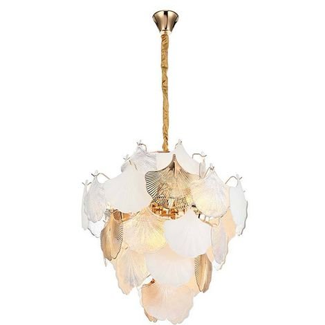 Luminária Lustre Pendente Musche 60CM 18XE14 Ouro Brilho