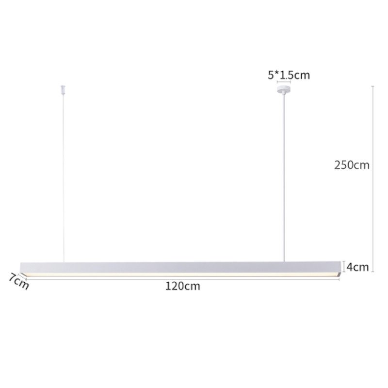 Luminaria Pendente LED linear Otan 24w 3000k 1,20mt Branco