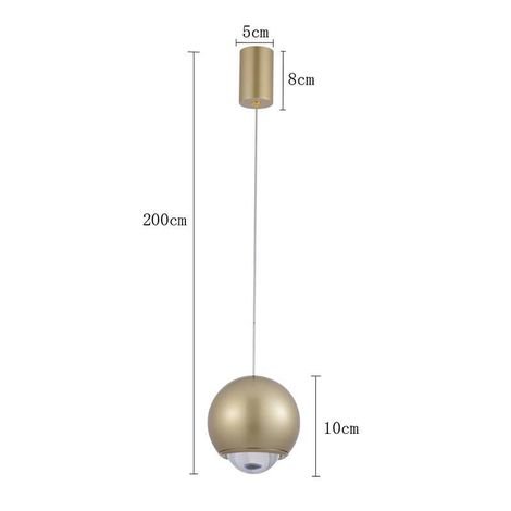 Luminária Pendente LED Muna 3000K 7W Bivolt Dourado Fosco