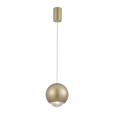 Luminária Pendente LED Muna 3000K 7W Bivolt Dourado Fosco