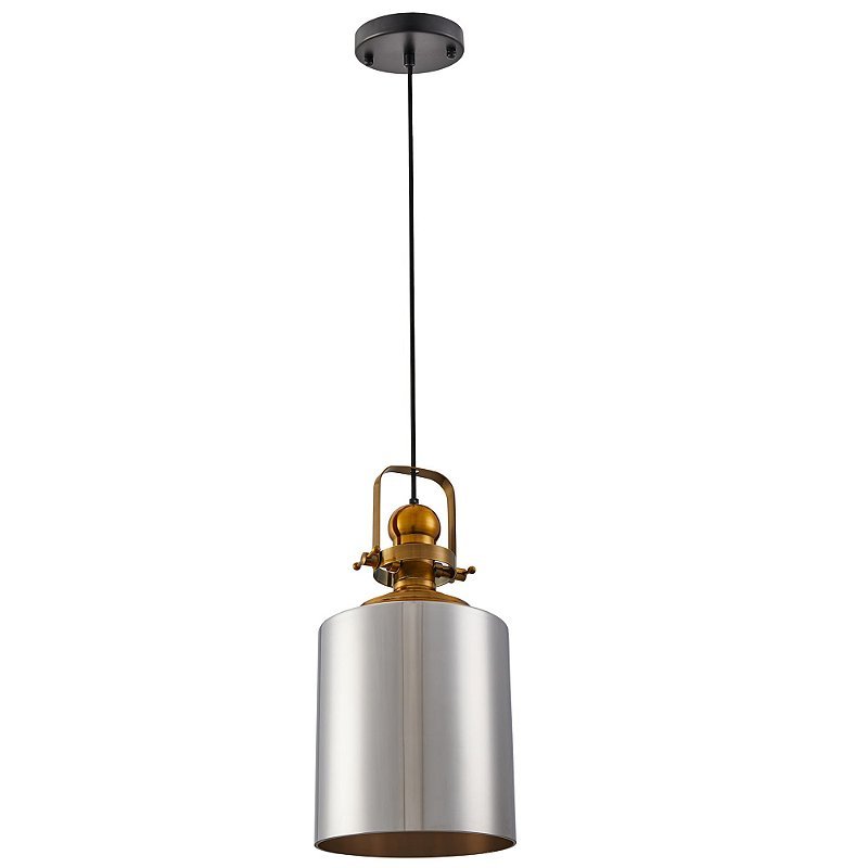 Luminária Pendente Lustre Metal Vidro Tion VAS Ouro Fume