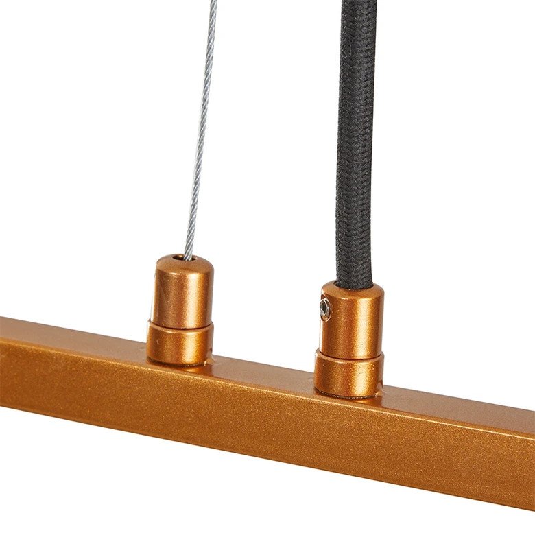 Luminaria Pendente Modular Jabuticaba G9 Dourado c\ Ambar