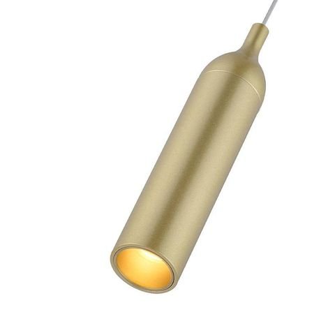 Lustre Pendente LED Wisi 3000K 5W Bivolt Metal Dourado Fosco