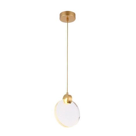 Lustre Pendente Zoe Dourado Led Bivolt 3000k Dourado Fosco