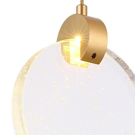 Lustre Pendente Zoe Dourado Led Bivolt 3000k Dourado Fosco