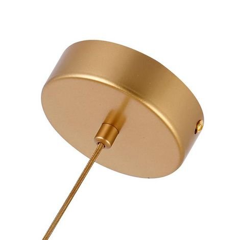 Lustre Pendente Zoe Dourado Led Bivolt 3000k Dourado Fosco
