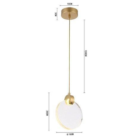 Lustre Pendente Zoe Dourado Led Bivolt 3000k Dourado Fosco