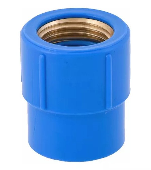 Luva Azul Soldável x Rosca c\ Bucha Latão 25 x 1/2 Shiva