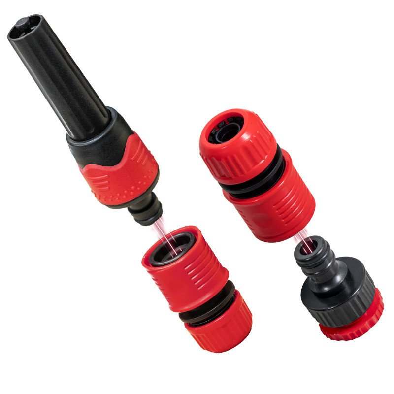 Mangueira jardim Reforçada Flex 1/2 30mt kit Esguicho Cortag
