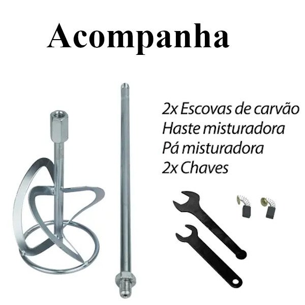 MISTURADOR ELETRICO ARGAMASSAS TINTAS HM-120 220V CORTAG
