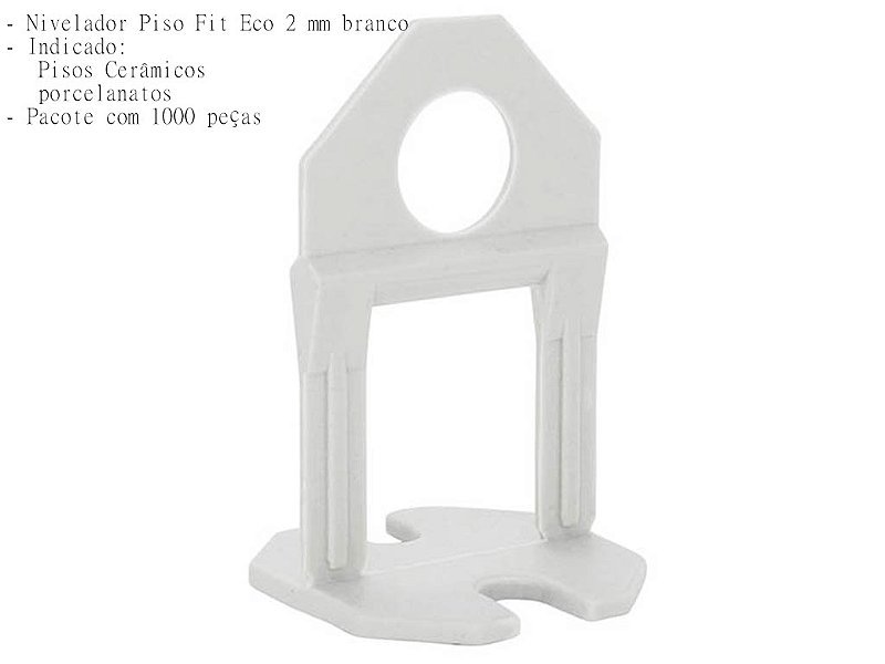 Nivelador Espaçador Piso Porcelanato Fit Eco 2 mm br 1000 PC