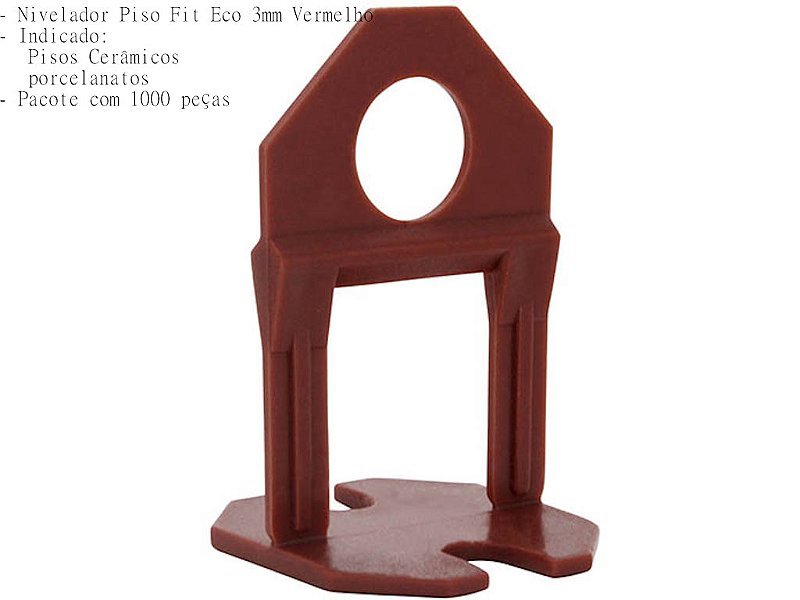 Nivelador Espaçador Piso Porcelanato Fit Eco 3 mm Vm 1000 PC