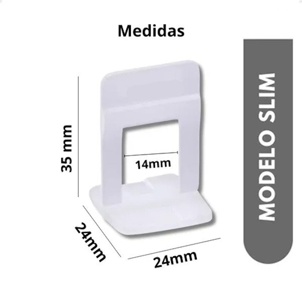 Nivelador Espaçador Piso Porcelanato Slim 1.5MM 1000 Cortag