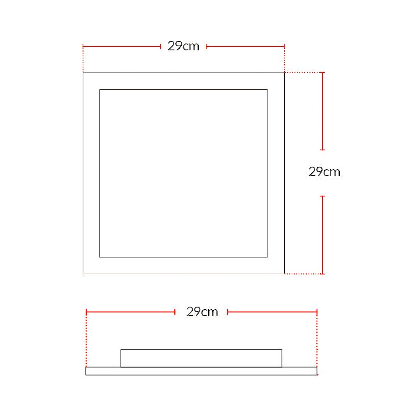 Painel LED Embutir 24w Avant Alumínio 6500K Branco Frio