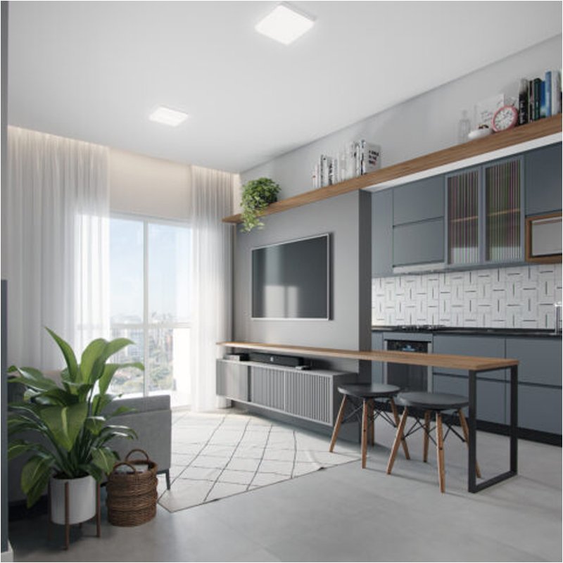 Painel Led Flat 9w Quadra 4000k Embutir Borda Infinita Avant