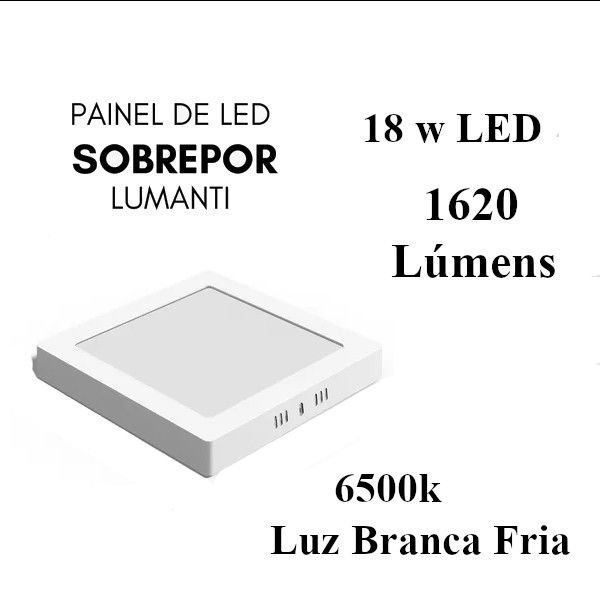 Painel Led Plafon Backstage 18W Sobrepor bivolt 6500K lumanti