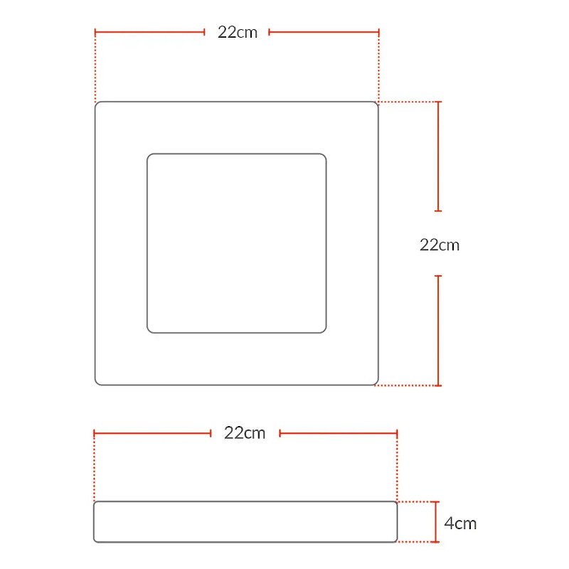 Painel LED Sobrepor 18W Avant Alumínio 6500K Branco Frio