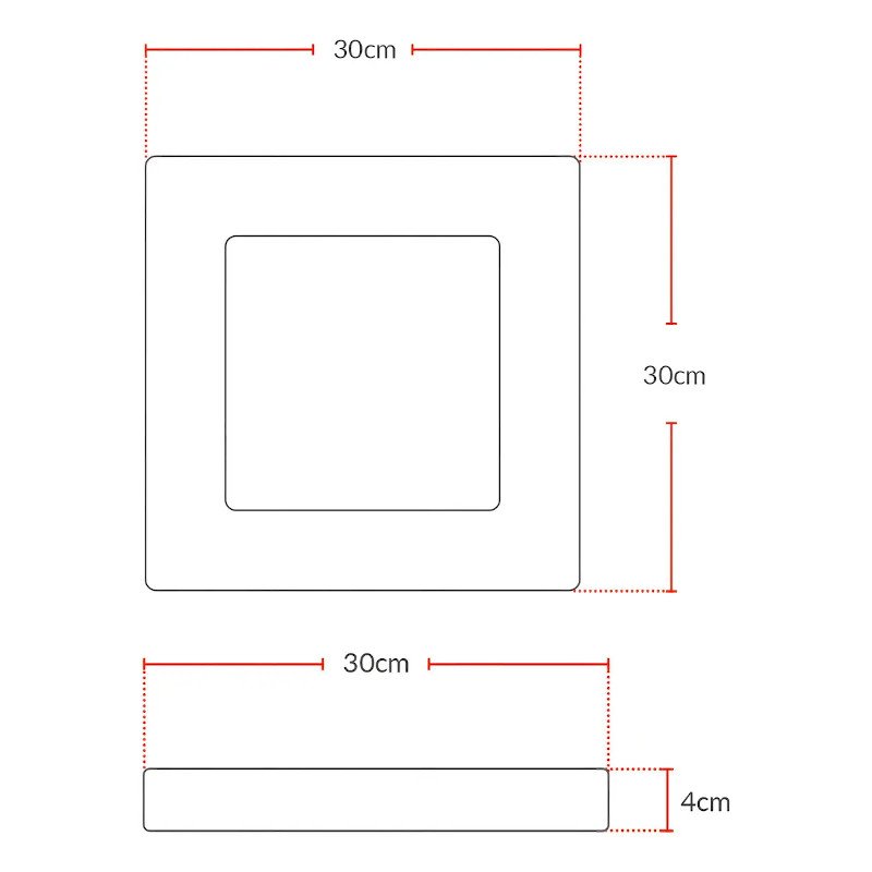 Painel LED Sobrepor 24W Avant Alumínio 6500K Branco Frio