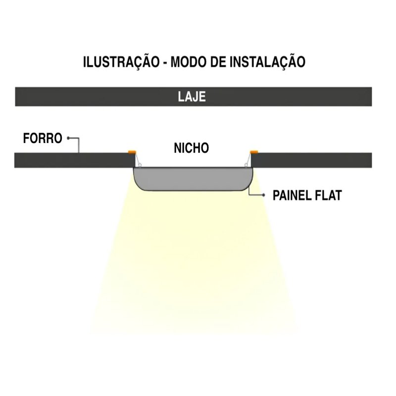 Painel Plafon LED 24w Embutir Redondo Borda Infinita 4000k