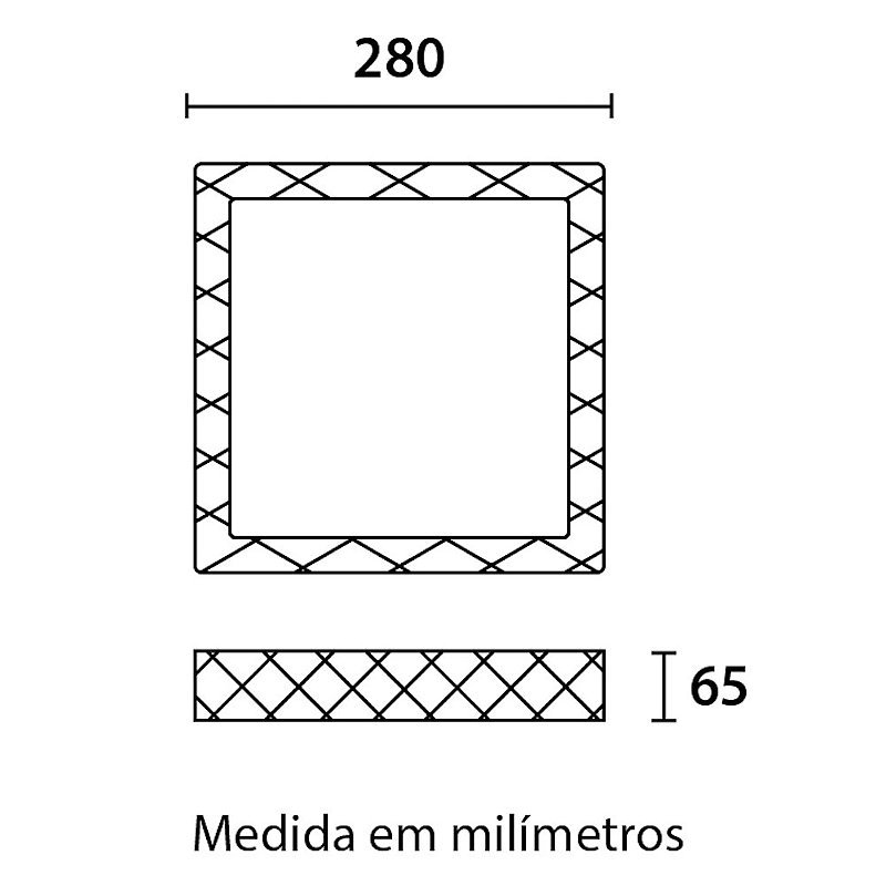 Painel Plafon Led Pontilhado Quadrado 18w Luz Ajustável