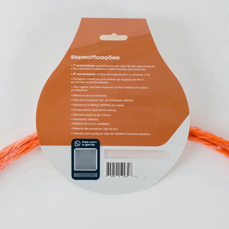 PASSA FIO PROFISSIONAL HELICOIDAL FLEXIVEL REFORÇADO 10 mts