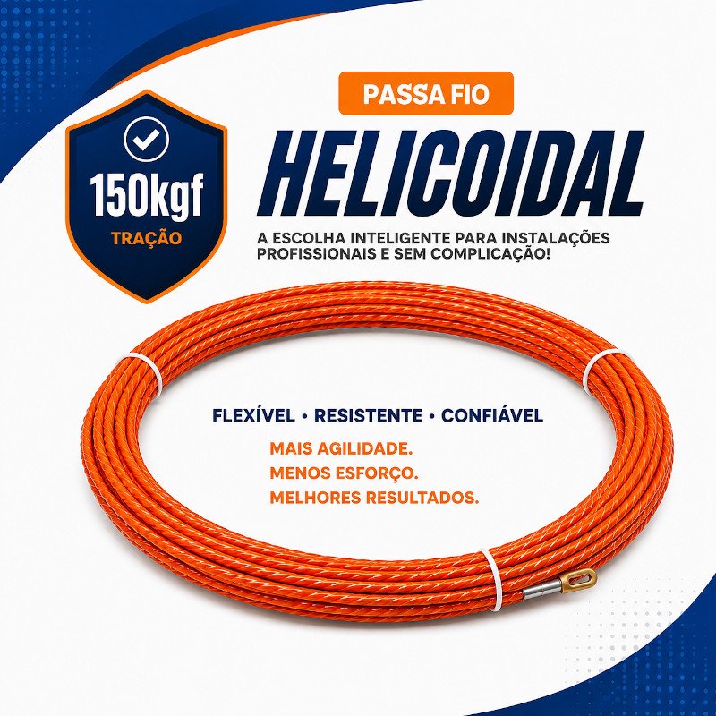 PASSA FIO PROFISSIONAL HELICOIDAL FLEXIVEL REFORÇADO 20MTS