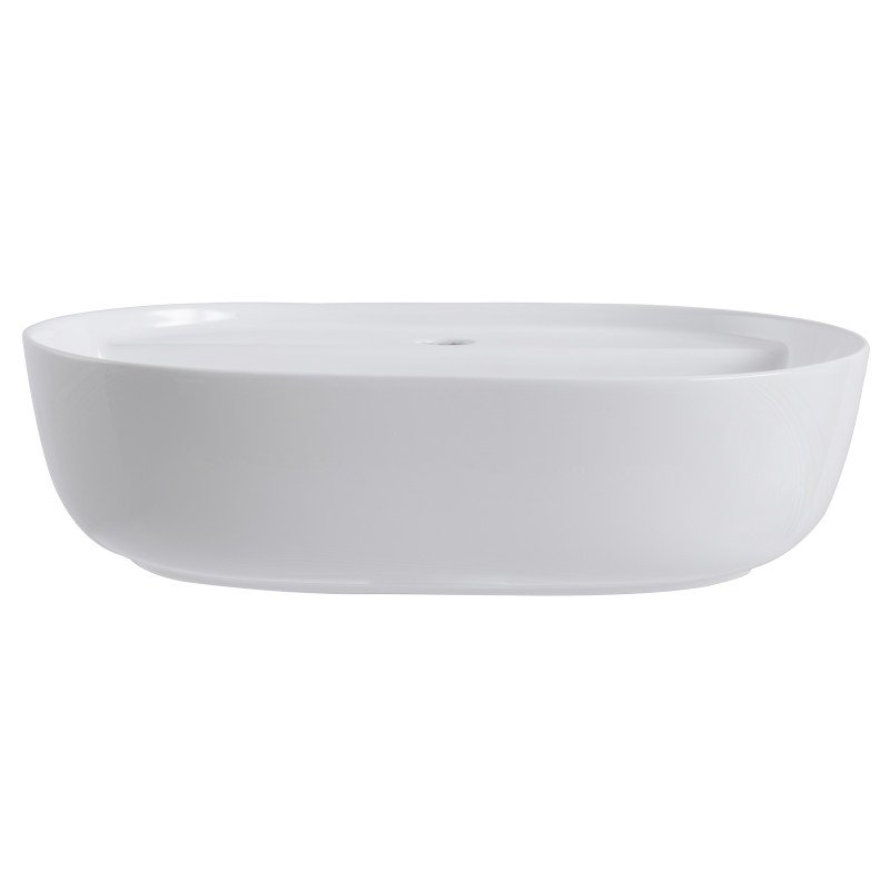 Pia Banheiro Cuba Oval Premium Sobrepor Cerâmica 50cm Zagone