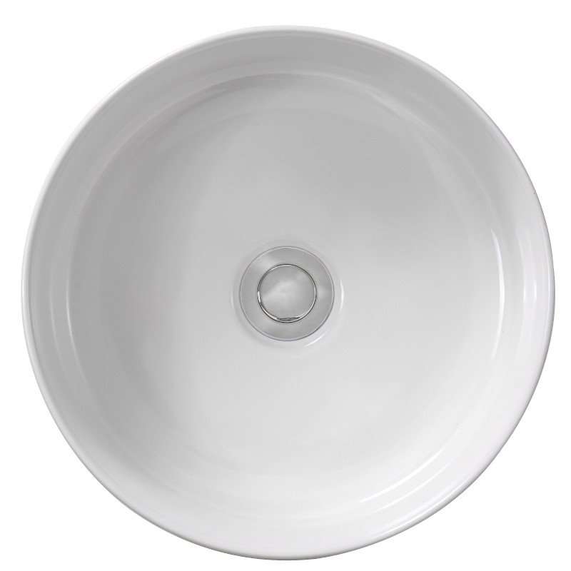 Pia Banheiro Cuba Redonda Sobrepor Cerâmica 31cm Zagonel