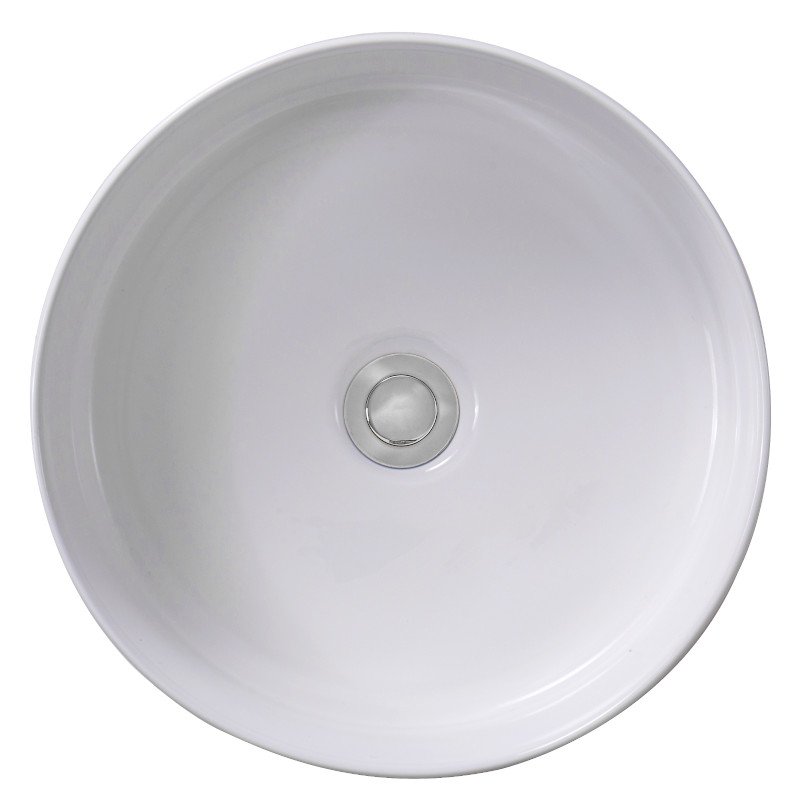 Pia Banheiro Cuba Redonda Sobrepor Cerâmica 36cm Zagonel