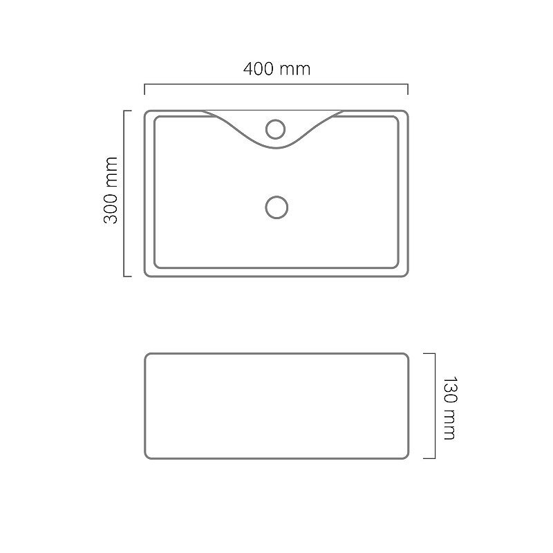 Pia Banheiro Cuba Sobrepor Louça Cerâmica Quadrada 40cm