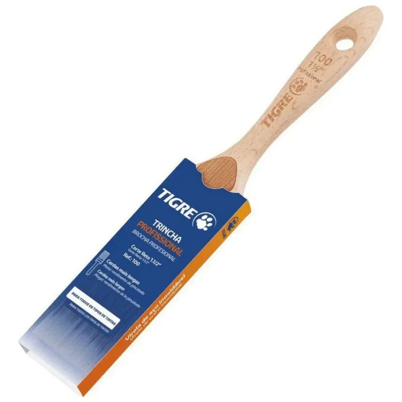 Pincel Pintura Profissional Angular Sintético Tigre PRO 2